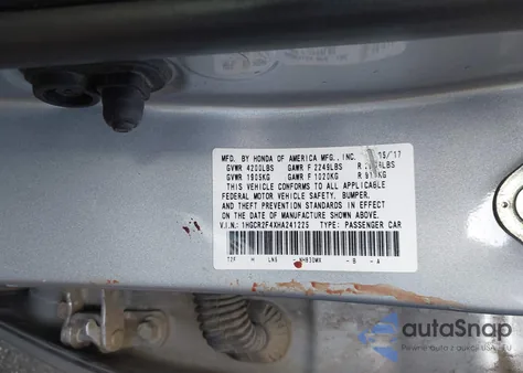 2017 Honda Accord Lx z USA, uszkodzony, nr VIN 1HGCR2F4XHA241225